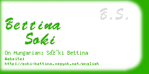 bettina soki business card